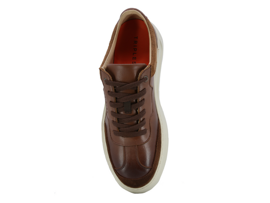 Sneaker Casual de Piel Triples Alo 37630 Miel para Hombre