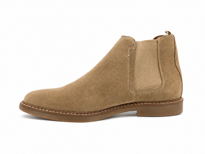 Botín Chelsea Gamuza Beige Triples Enzo 35800 para Caballero