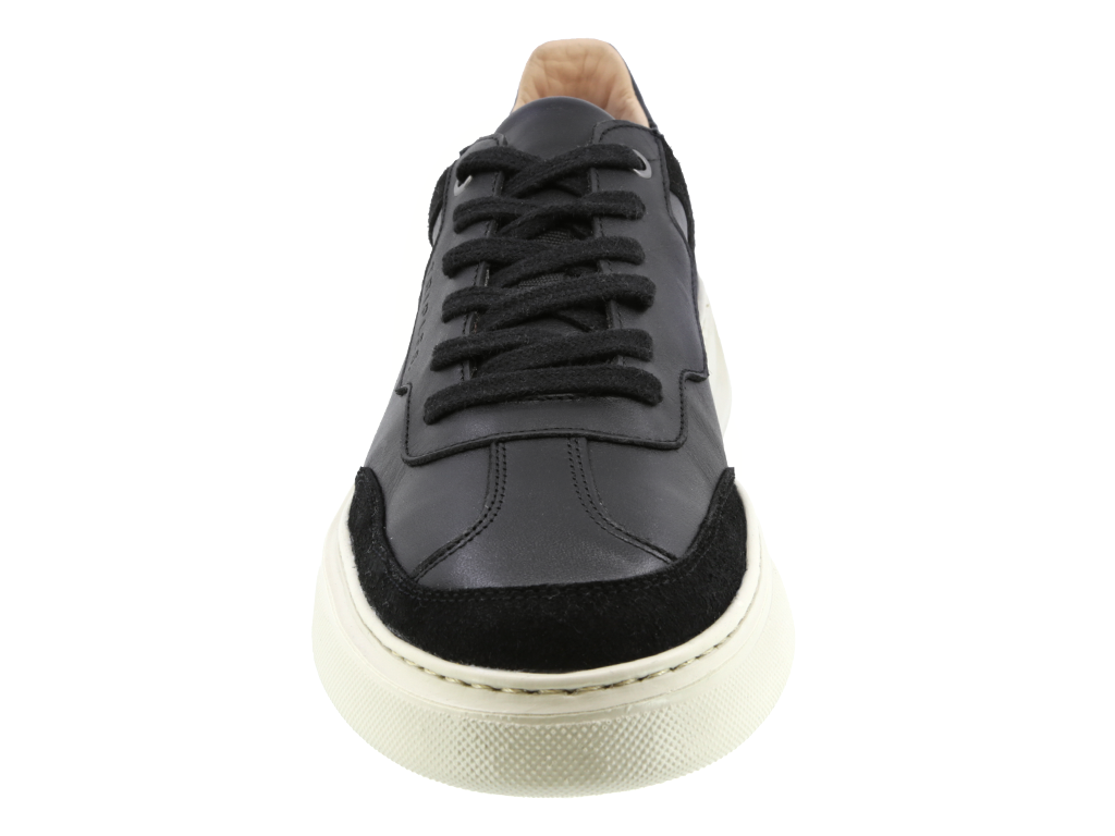 Sneaker Casual de Piel Triples Alo 37630 Negro para Hombre