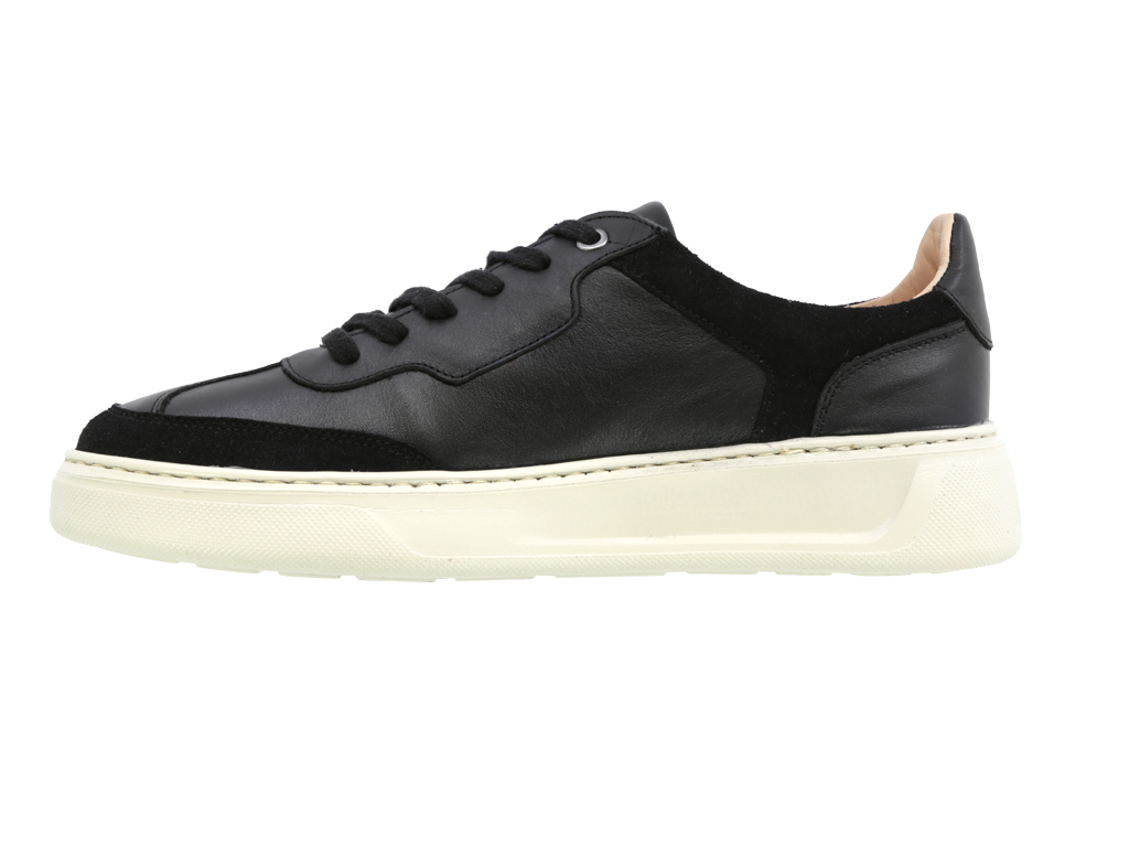 Sneaker Casual de Piel Triples Alo 37630 Negro para Hombre